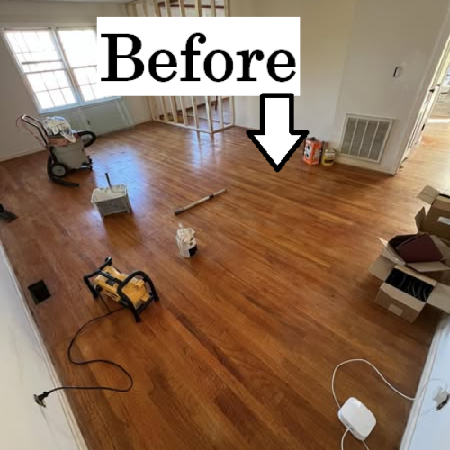 Pre sanded wood floors.