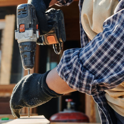 Power ToolsA power drill being used on a wood screw