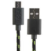 Micro USB Braided-Cable Battery Charger, Assorted Colors, 6-Ft. Various