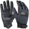Hybrid Leather Work Gloves, Goatskin/Spandex, Black, Men's Medium