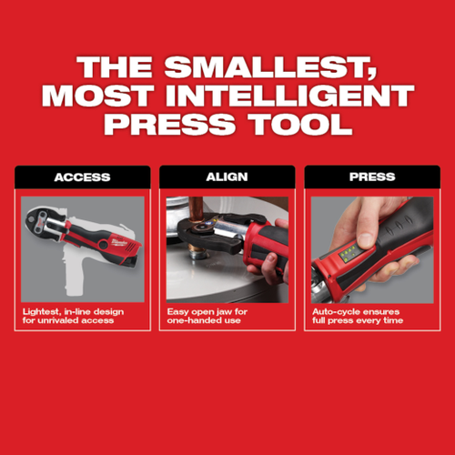 Milwaukee M18™ Short Throw Press Tool Rental – Tool Only (Includes PEX Crimp Jaws)