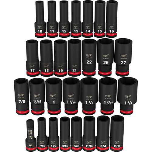 Milwaukee 29-Piece Shockwave Impact Duty 1/2″ Drive Socket Set Rental