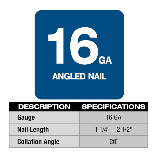Milwaukee M18 FUEL™ 16-Gauge Angled Finish Nailer Rental – Tool Only