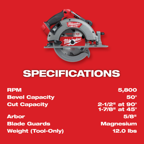 Milwaukee M18 FUEL™ 7-1/4″ Circular Saw Rental – Tool Only