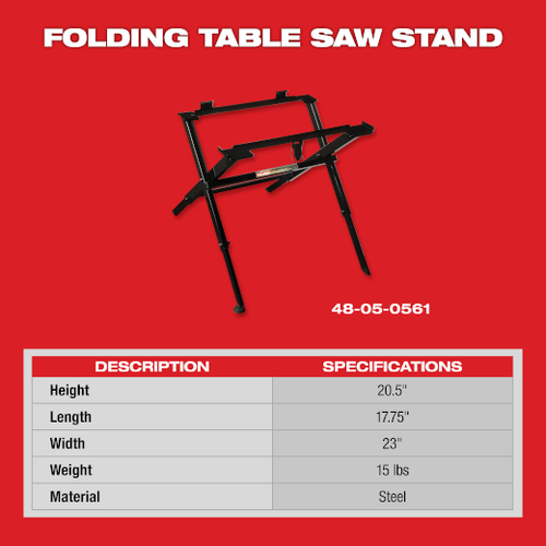 Milwaukee Folding Table Saw Stand Rental
