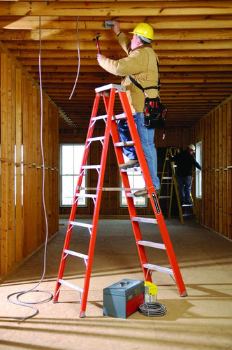 Ladder, Step – 12 ft Fiberglass A-Frame (375 lb Rated)