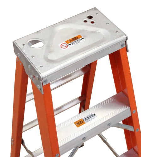 Ladder, Step – 12 ft Fiberglass A-Frame (375 lb Rated)
