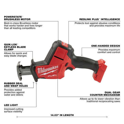 Milwaukee M18 FUEL™ HACKZALL® Rental (Tool Only) Powerhouse True Value