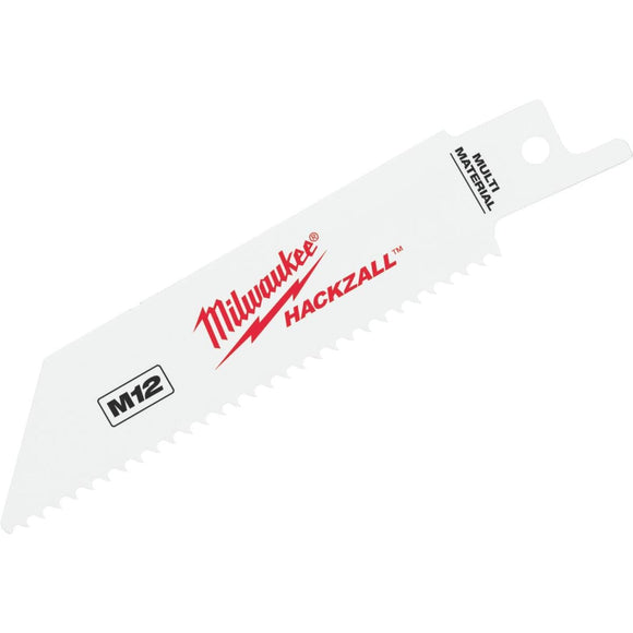 Milwaukee Hackzall 4 In. 10 TPI Multi-Material Mini Reciprocating Saw Blade (5-Pack)