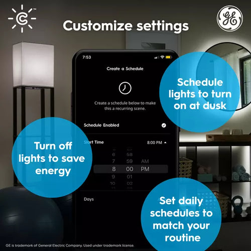 GE Cync Smart LED Light Strip Color Changing WiFi Indoor Strip Light Works with Alexa and Google Home + Power Supply