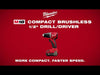 Milwaukee M18 Compact Brushless 1/2″ Drill/Driver Rental – Tool Only