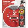 Diablo 5 In. 100-Grit Universal Hole Pattern Vented Sanding Disc with Hook and Lock Backing (4-Pack) Diablo