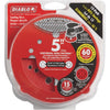 Diablo 5 In. 60-Grit Universal Hole Pattern Vented Sanding Disc with Hook and Lock Backing (15-Pack) Diablo