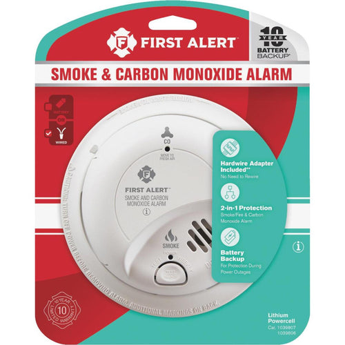 First Alert Hardwired 120V Electrochemical/Ionization Carbon Monoxide and Smoke Alarm First Alert