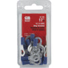 Gardner Bender 16 to 14 AWG #12 to 1/4 In. Stud Size Blue Vinyl-Insulated Barrel Ring Terminal (17-Pack) Gardner Bender