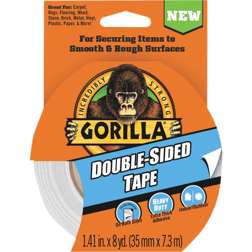 Gorilla 1.41 In. x 8 Yd. Double-Sided Duct Tape, Gray Gorilla