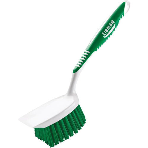 Libman 11.13 In. 95% Recycled PET Water Bottles Bristle Polypropylene Plastic Scrub Brush Libman