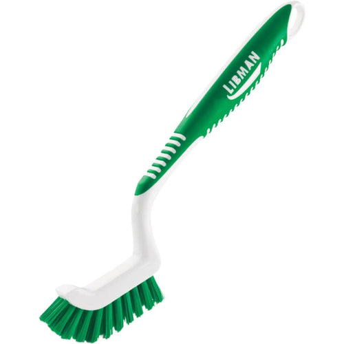 Libman Plastic/Nylon Bristles 1 In. Black Tile & Grout Brush Libman