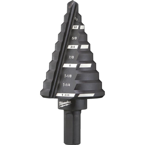 Milwaukee 1/4 In. - 1-3/8 In. #5 Step Drill Bit, 10 Steps Milwaukee