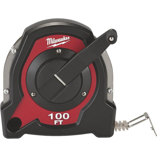 Milwaukee 100 Ft. Metal Closed Case Reel Tape Milwaukee