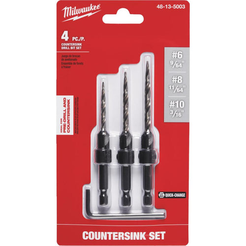 Milwaukee 3-Piece Countersink Bit Set Milwaukee