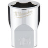 Milwaukee 3/8 In. Drive 15 mm 6-Point Shallow Metric Socket with FOUR FLAT Sides Milwaukee