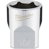Milwaukee 3/8 In. Drive 17 mm 6-Point Shallow Metric Socket with FOUR FLAT Sides Milwaukee