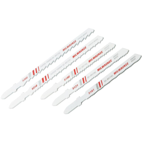 Milwaukee 5-Piece T-Shank Jig Saw Blade Set Milwaukee