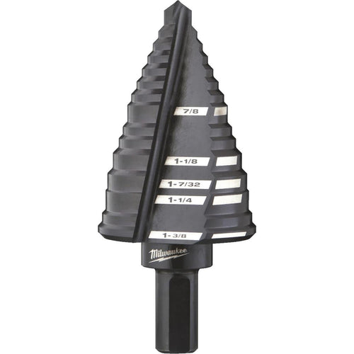 Milwaukee 7/8 In. - 1-3/8 In. #12 Step Drill Bit, 5 Steps Milwaukee