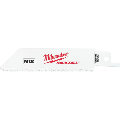 Milwaukee Hackzall 4 In. Fiberglass Grit Reciprocating Saw Blade (3-Pack) Milwaukee