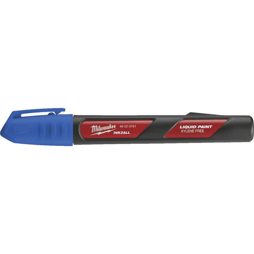 Milwaukee INKZALL Nib Point Blue Liquid Paint Job Site Marker Milwaukee