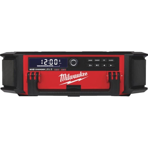 Milwaukee M18 PACKOUT 18 Volt Lithium-Ion Cordless Jobsite Radio and Battery Charger Milwaukee