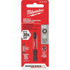 Milwaukee Shockwave #3 Square Recess 2 In. Power Impact Screwdriver Bit Milwaukee