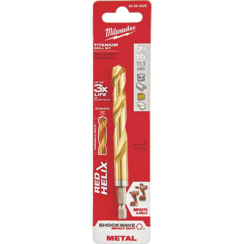Milwaukee Shockwave Impact Duty 7/16 In. Titanium Hex Shank Drill Bit Milwaukee