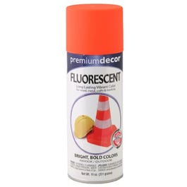 Premium Decor Fluorescent Spray Paint, Interior/Exterior, Blazing Orange, 11-oz. EasyCare