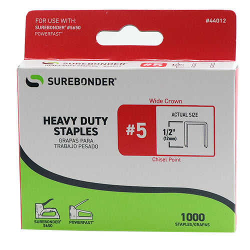 Surebonder 44012 #5 Staples 1/2-Inch Surebonder