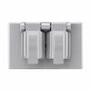 Eaton Cooper Wiring Non-Metallic Single Receptacle Cover 1 Gang, Gray Eaton