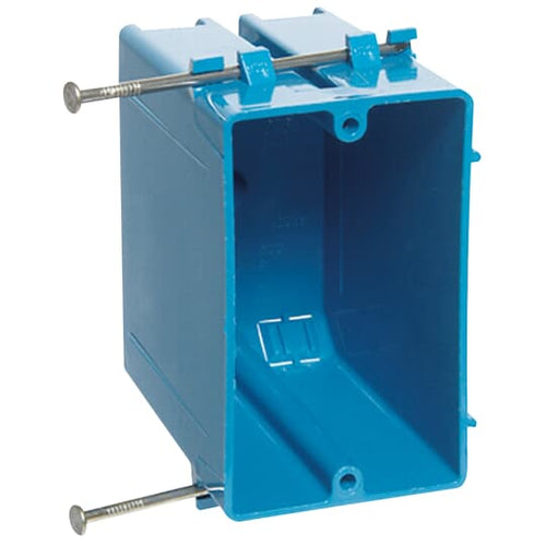 Carlon Lamson & Sessons Thomas & Betts B122A-UPC Carlon 22 Cubic Inch Single Gang PVC Switch & Outlet Box, Blue Carlon Lamson & Sessons