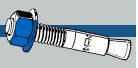 Midwest Fastener TorqueMaster Blue Wedge Anchors 1/2 x 3-3/4 Midwest Fastener