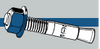 Midwest Fastener TorqueMaster Blue Wedge Anchors 3/8 x 3-3/4 Midwest Fastener