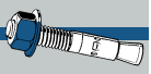 Midwest Fastener TorqueMaster Blue Wedge Anchors 3/8 x 3-3/4 Midwest Fastener
