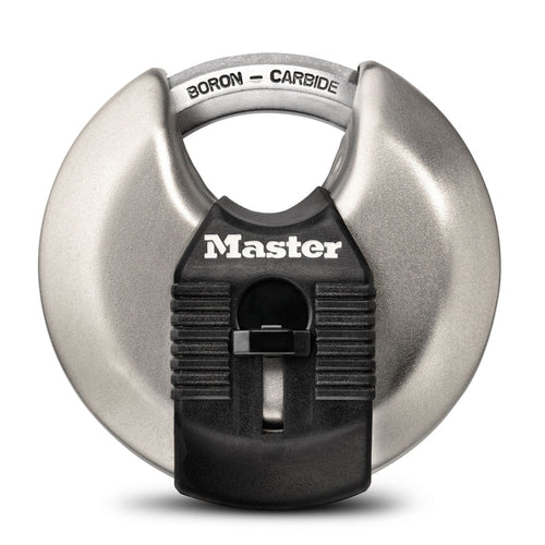 Master Lock 2-3/4in (70mm) Wide Magnum® Stainless Steel Discus Padlock with Shrouded Shackle Master Lock