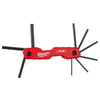 9-Key Folding Hex Key Set - SAE Milwaukee