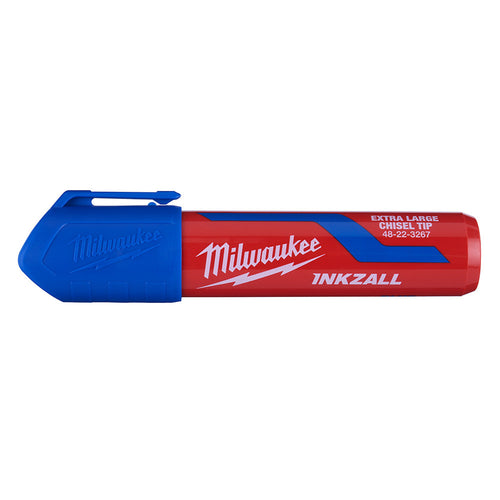 INKZALL™ Extra Large Chisel Tip Blue Marker Milwaukee