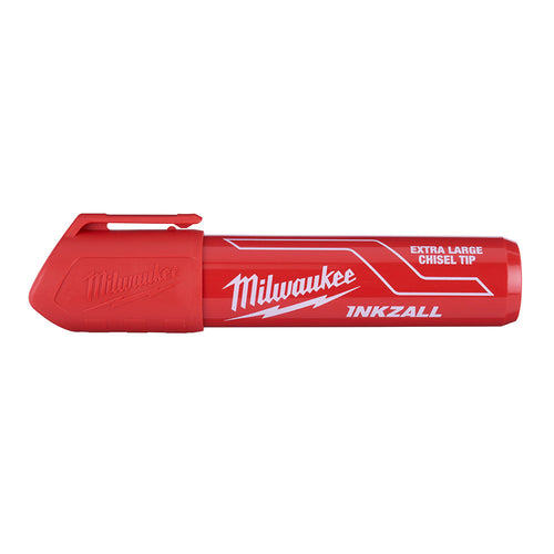 INKZALL™ Extra Large Chisel Tip Red Marker Milwaukee