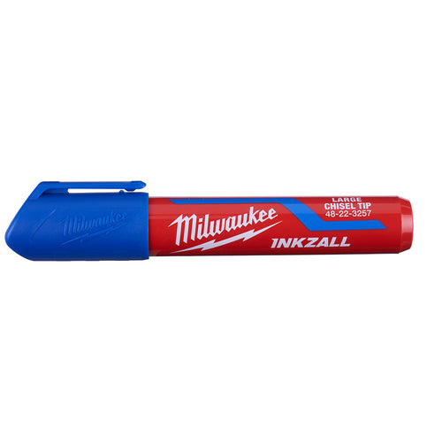 INKZALL™ Large Chisel Tip Blue Marker Milwaukee