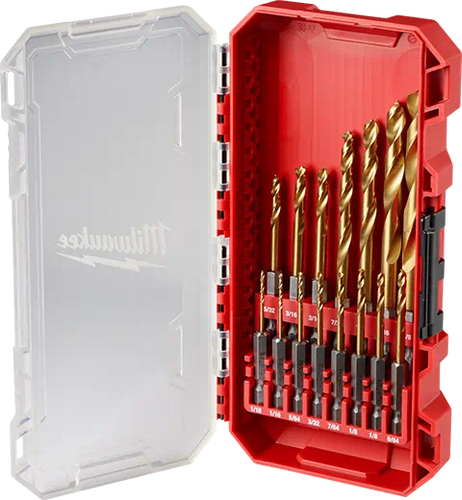 Milwaukee® SHOCKWAVE Impact Duty™ RED HELIX™ Titanium Drill Bit Set - 15PC Milwaukee
