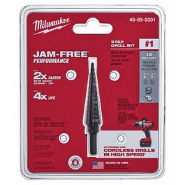 #1 Step Drill Bit, 1/8 - 1/2-In. Milwaukee