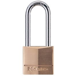 1-9/16 In. Solid-Brass Keyed Padlock, 4-Pin Tumbler Master Lock