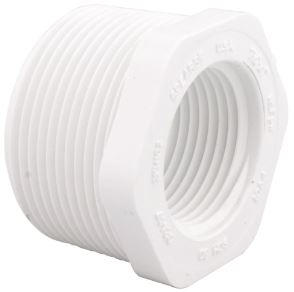 Ipex Xirtec® PVC Pipe Reducing Bushing White, 1-1/2 x 1-1/4 in, 1.36 in ID x 1.9 in OD IPEX